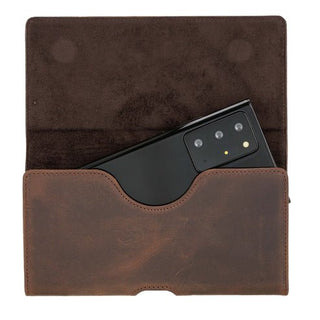 Rook Belt Clip Holster, 6.9" Phones, Distressed Coffee - BlackBrook Case