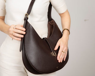 Rosa Leather Women's Bag, Brown - BlackBrook Case