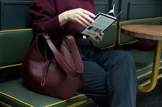 Rosa Leather Women's Bag, Burgundy - BlackBrook Case