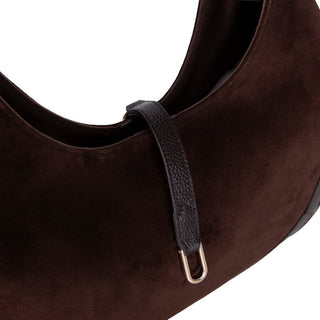 Rosa Leather Women's Bag, Suede Brown - BlackBrook Case