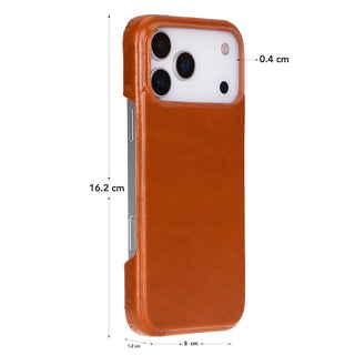 Rowen SlimShield Leather Case – iPhone 17 Pro Max, Rustic Tan - UnBranded