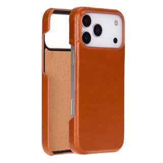 Rowen SlimShield Leather Case – iPhone 17 Pro Max, Rustic Tan - UnBranded