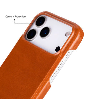 Rowen SlimShield Leather Case – iPhone 17 Pro Max, Rustic Tan - UnBranded