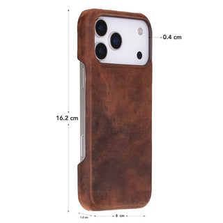 Rowen SlimShield Leather Case – iPhone 17 Pro Max, Saddle Brown - UnBranded