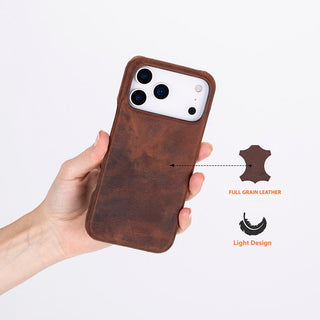 Rowen SlimShield Leather Case – iPhone 17 Pro Max, Saddle Brown - UnBranded