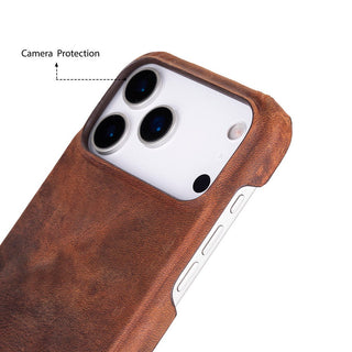 Rowen SlimShield Leather Case – iPhone 17 Pro Max, Saddle Brown - UnBranded