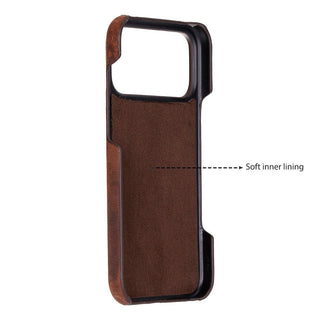 Rowen SlimShield Leather Case – iPhone 17 Pro Max, Saddle Brown - UnBranded
