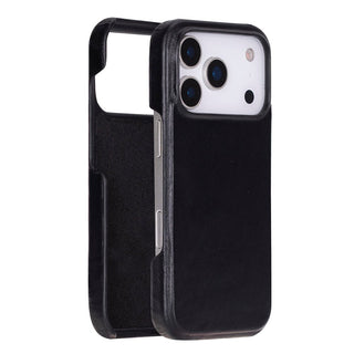Rowen SlimShield Leather Case – iPhone 17 Pro, Rustic Black - UnBranded