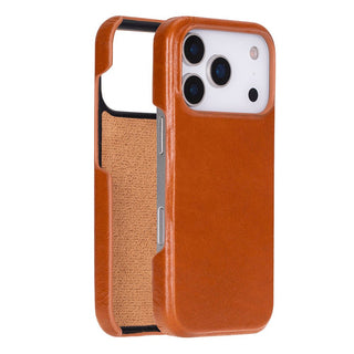 Rowen SlimShield Leather Case – iPhone 17 Pro, Rustic Tan - UnBranded