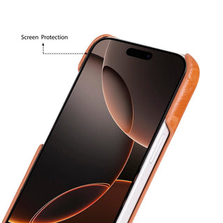Rowen SlimShield Leather Case – iPhone 17 Pro, Rustic Tan - UnBranded
