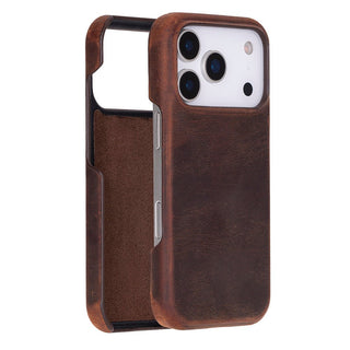 Rowen SlimShield Leather Case – iPhone 17 Pro, Saddle Brown - UnBranded