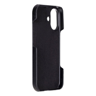 Rowen SlimShield Leather Case – iPhone 17, Rustic Black - UnBranded