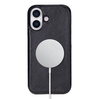 Rowen SlimShield Leather Case – iPhone 17, Rustic Black - UnBranded