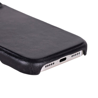 Rowen SlimShield Leather Case – iPhone 17, Rustic Black - UnBranded