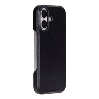 Rowen SlimShield Leather Case – iPhone 17, Rustic Black - UnBranded