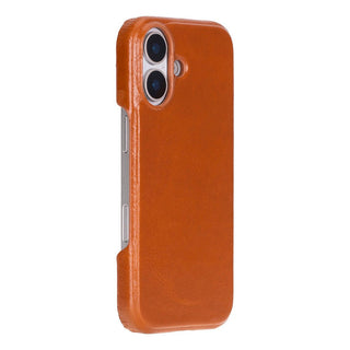 Rowen SlimShield Leather Case – iPhone 17, Rustic Tan - UnBranded