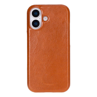 Rowen SlimShield Leather Case – iPhone 17, Rustic Tan - UnBranded