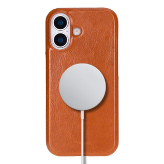 Rowen SlimShield Leather Case – iPhone 17, Rustic Tan - UnBranded