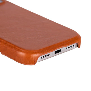 Rowen SlimShield Leather Case – iPhone 17, Rustic Tan - UnBranded
