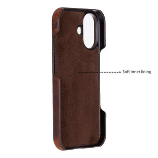 Rowen SlimShield Leather Case – iPhone 17, Saddle Brown - UnBranded