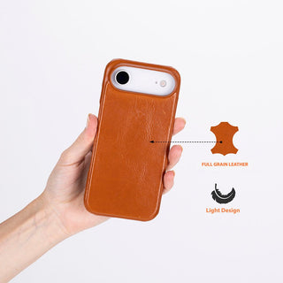 Rowen SlimShield Leather Case – iPhone Air, Rustic Tan - UnBranded