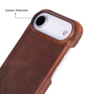 Rowen SlimShield Leather Case – iPhone Air, Saddle Brown - UnBranded