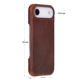 Rowen SlimShield Leather Case – iPhone Air, Saddle Brown - UnBranded