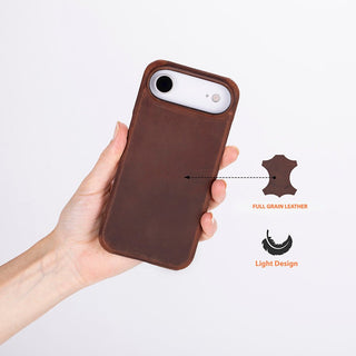 Rowen SlimShield Leather Case – iPhone Air, Saddle Brown - UnBranded