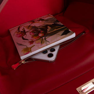 Ruby Leather Women's Bag, Red - BlackBrook Case