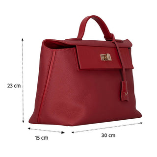 Ruby Leather Women's Bag, Red - BlackBrook Case