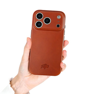 Ryker Leather MagSafe Case - iPhone 17 Pro, Burnished Tan - BlackBrook Case