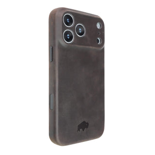 Ryker Leather MagSafe Case - iPhone 17 Pro, Distressed Coffee - BlackBrook Case