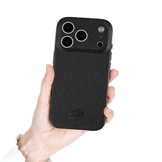 Ryker Leather MagSafe Case - iPhone 17 Pro, Pebble Black - BlackBrook Case