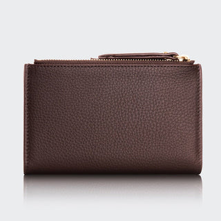 Siena Women’s Two - Pocket Leather Wallet – Mapi Edition, Brown - BlackBrook Case