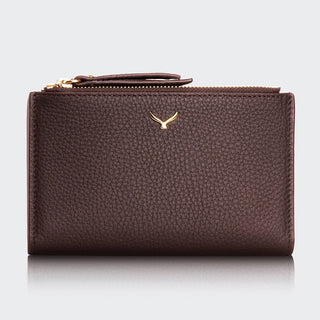 Siena Women’s Two - Pocket Leather Wallet – Mapi Edition, Brown - Mapi