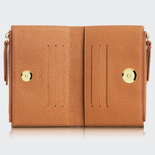 Siena Women’s Two - Pocket Leather Wallet – Mapi Edition, Camel - Mapi