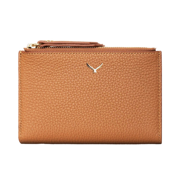 Siena Women’s Two-Pocket Leather Wallet – Mapi Edition, Camel