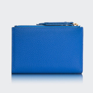 Siena Women’s Two - Pocket Leather Wallet – Mapi Edition, Dark Blue - BlackBrook Case