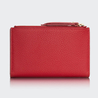 Siena Women’s Two-Pocket Leather Wallet – Mapi Edition, Red - Mapi