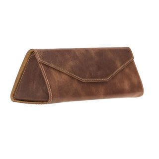 Smart Leather Glasses Case, Brown - UnBranded