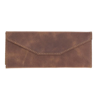 Smart Leather Glasses Case, Brown - UnBranded
