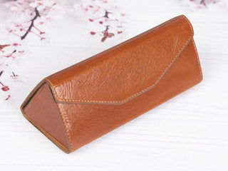 Smart Leather Glasses Case, Brown - UnBranded