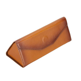 Smart Leather Glasses Case, Brown - UnBranded