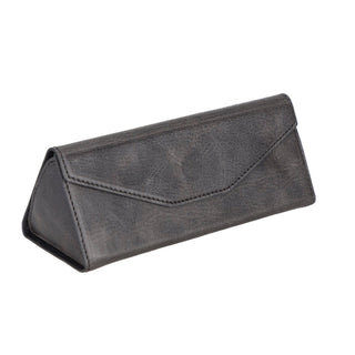 Smart Leather Glasses Case, Charcoal - UnBranded