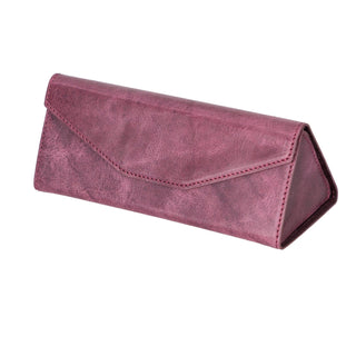 Smart Leather Glasses Case, Scarlet Red - UnBranded