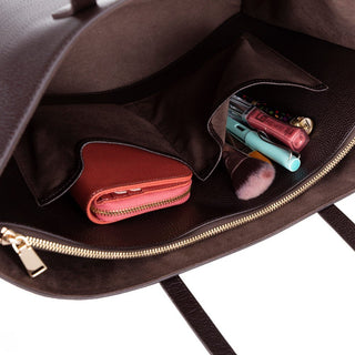 Solea Leather Women's Tote Bag, Brown - BlackBrook Case