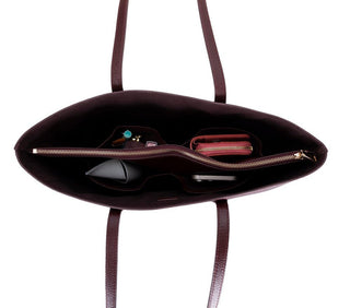 Solea Leather Women's Tote Bag, Burgundy - BlackBrook Case