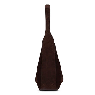 Stella Leather Women's Tote Bag, Suede Brown - BlackBrook Case