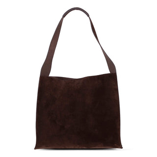 Stella Leather Women's Tote Bag, Suede Brown - BlackBrook Case
