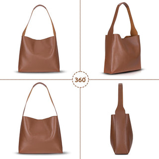 Stella Leather Women's Tote Bag, Tan - BlackBrook Case